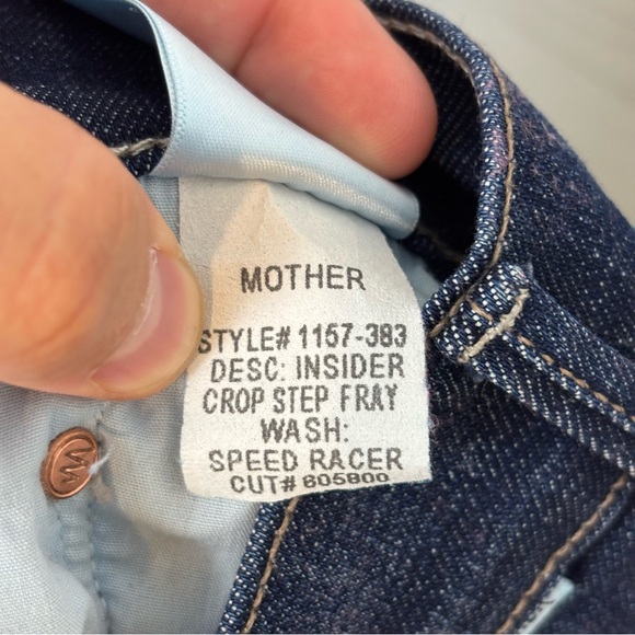 MOTHER Insider Crop Step Fray Speed Racer Jeans Size 29 - Picture 14 of 14